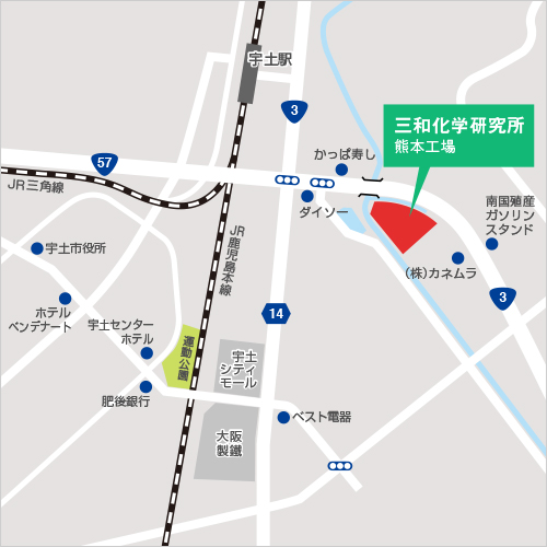 熊本工場へのアクセス方法